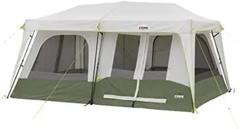 בקתת האוהל | Multi Room אוהל למשפחה | גדול לצוץ אוהל עם ארגון חיצוני קמפינג אביזרים | 4 אדם / 6 לכל